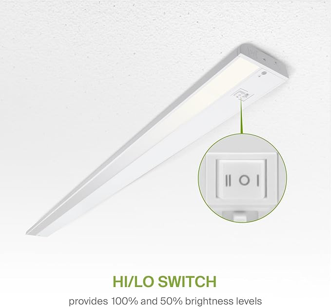 ASD 48 Inch LED Under Cabinet Lighting Plug in or Hardwired, High/Low/Off Switch - Image 4