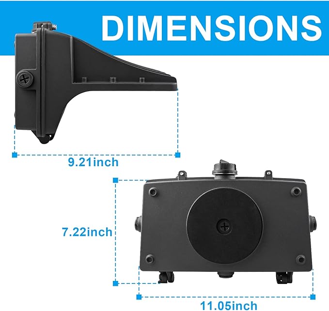 OSTEK 120W/100W/80W/60W Power Selectable LED Wall Pack Light - Image 4