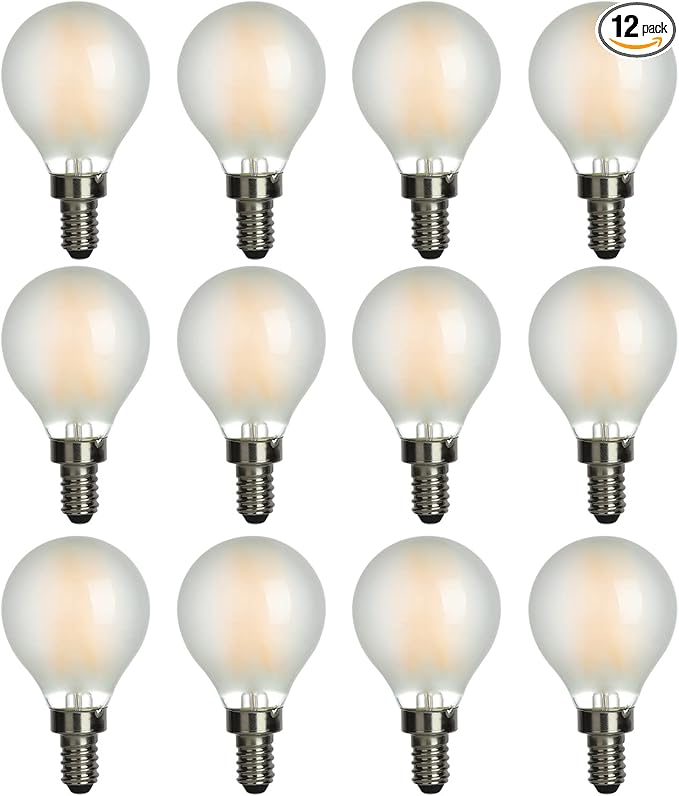 AMDTU E12 LED Bulb 2700K Warm White Dimmable Frosted Globe Edison Small Frosted by EyeComfortFamilyBulbs
