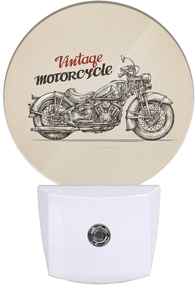 EKOBLA Motor Night Light Vintage Motorcycle Go Outside by EKOBLA