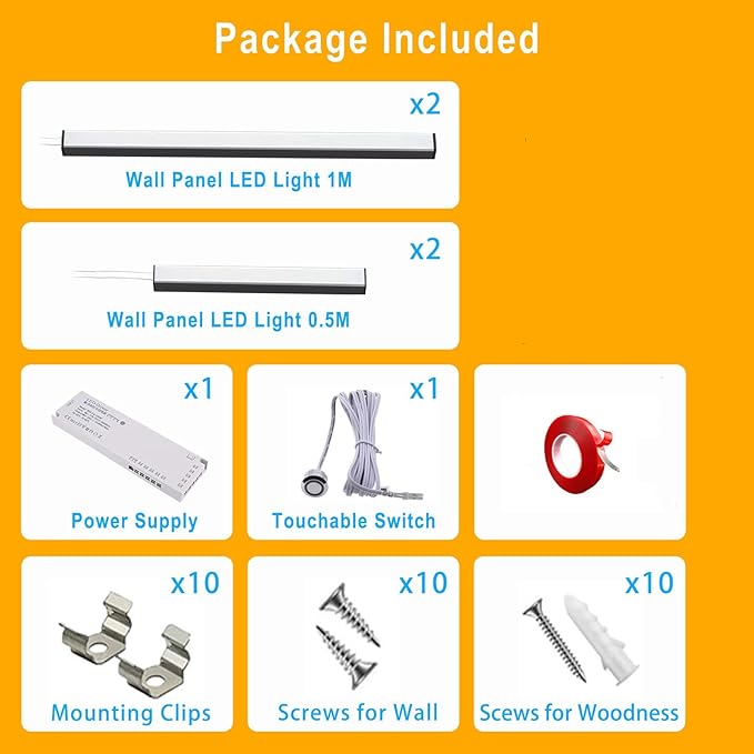 4PCS Black LED Recessed Lighting Kits Self-Adhesive 3000k Touching Switch Light - Image 7
