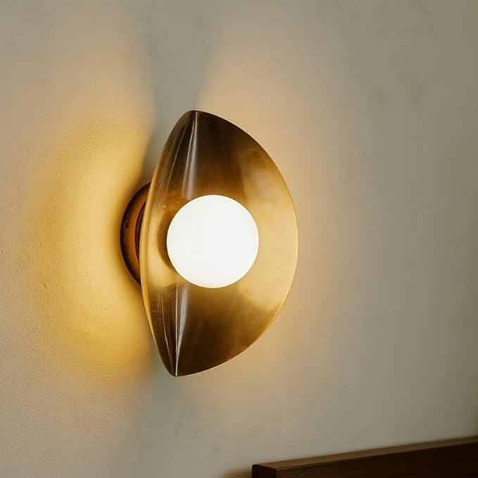 Modern Industrial Brass Wall Sconce Light, Mid Century Wall Lamp - Image 2