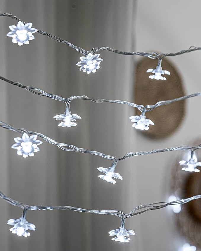 Flower String Lights 59 Ft 100 LED Fairy Lights Plug in - Image 2