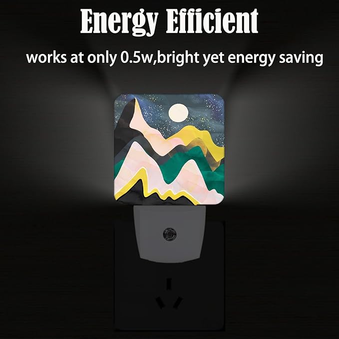 Mountains Night Sky Moon Night Light, Plug Into Wall Decor - Image 4