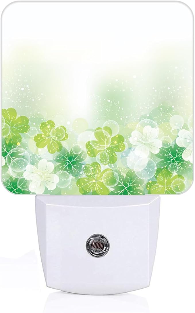 St Patrick's Day Floral Nature Leaf Night Light, Plug-in Night Lights by Unknown