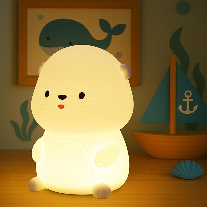 Attivolife Otter Night Light for Kids, Cute Sea Otter Silicone Lamp, Protable by Attivolife