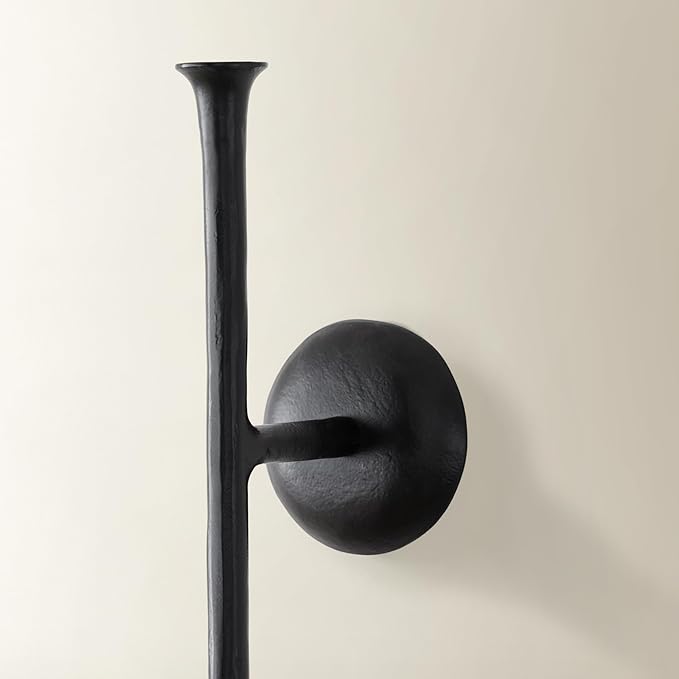 Z Gallerie One Piece Aspar Wall Sconce Long Candle Holder in Black Finish - Image 3