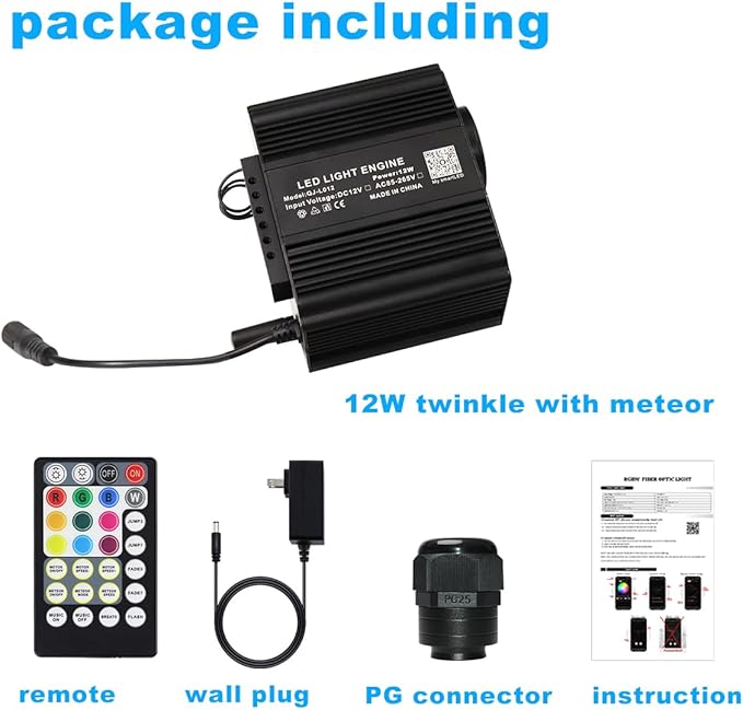 AZIMOM 2-in-1 Twinkle 12W Fiber Optic Starlight Box - Image 5