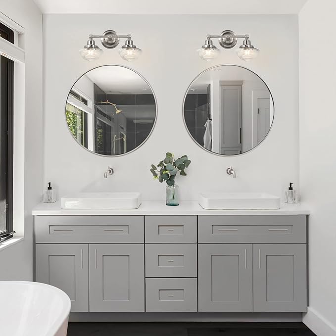 Design House Vintage-Inspired Schoolhouse 2-Light Dimmable Vanity Light - Image 7