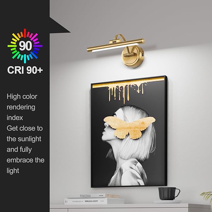 Rechargeable Picture Light for Wall, Dimmable Art Lights for Painting, Battery - Image 7