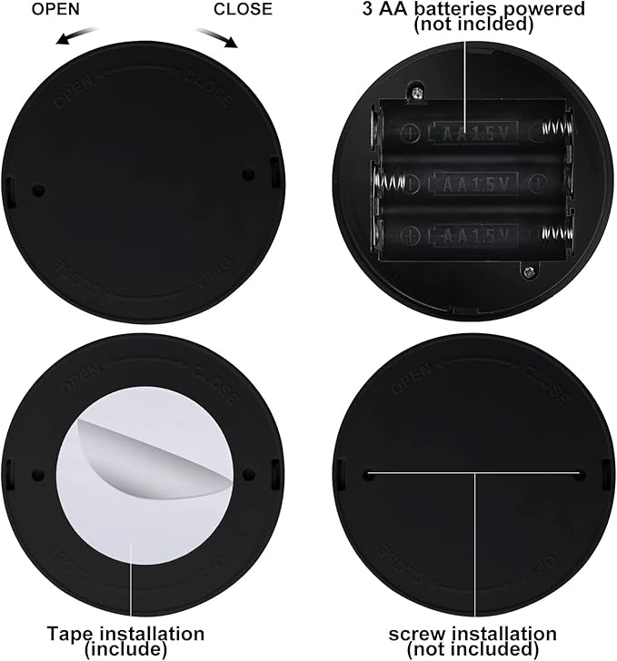 Tuanse 12 Pcs Battery Operated Spotlights Indoor LED Spot Display Lights - Image 5