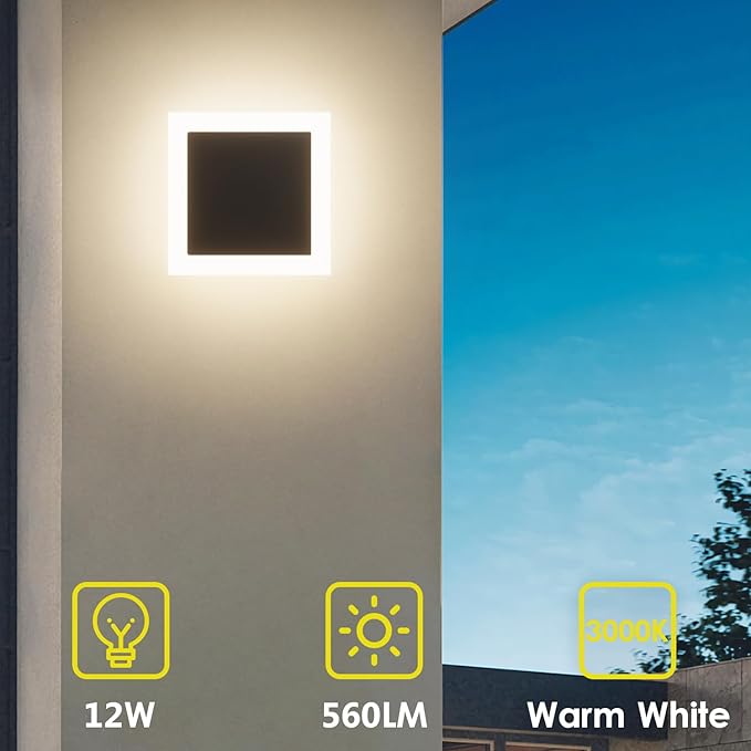 2 Packs LED Wall Light Outdoor Indoor Modern Wall Sconce Mini Sconce Outdoor - Image 2