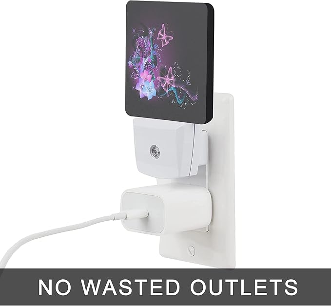 Butterfly Night Light, Fantasy Butterflies Fairy Plug in Night Lights 0.5W - Image 4