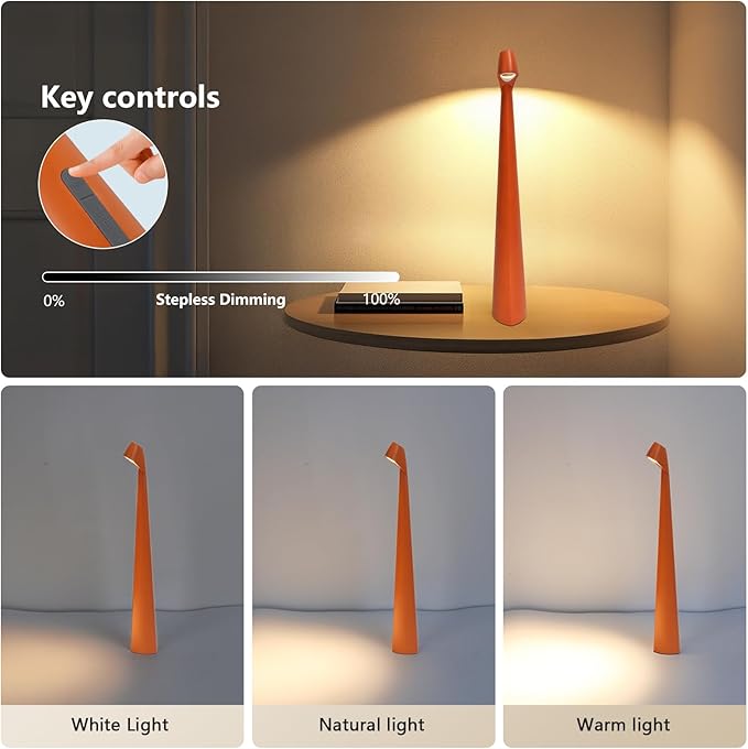 Portable LED Table Lamp 3-Levels Brightness, Rechargeable Battery Up to 48 - Image 7