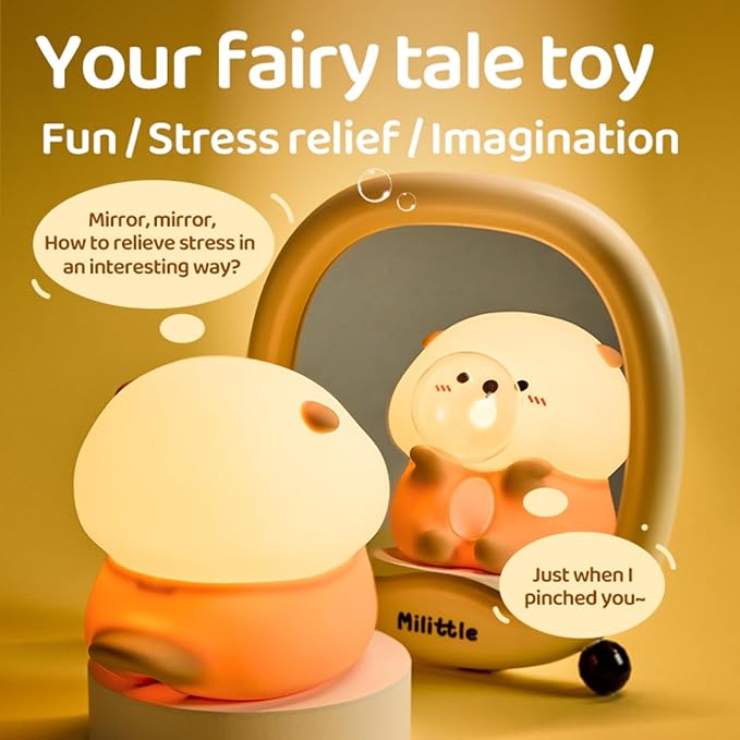 Sea Otter Night Light for Kids, Rechargeable Bedside Touch Lamp, - Image 4