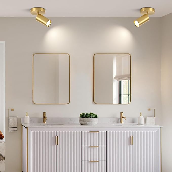 BOKT 1-Lights Modern LED Track Lighting Kit Brushed Gold Spotlight Fixtures - Image 5