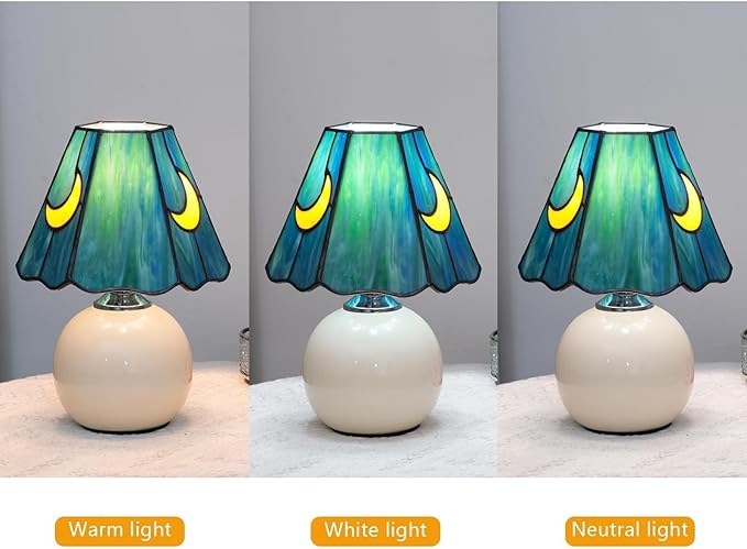 Tiffany Lamp - Mushroom Stained Glass Table Lamp 7.5x7.5x11 Inches - Mushroom - Image 5