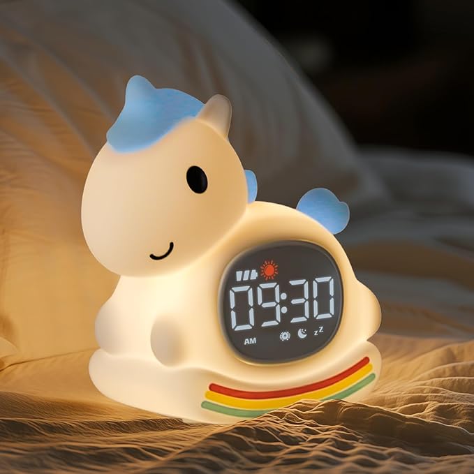 Alarm Clock for Kids with Night Light, Sleep Training Clock Time to Wake Clock by Yiliaw