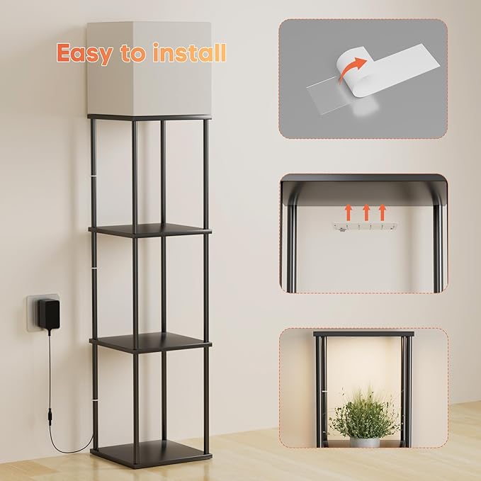 3-Pack Under Shelf Lighting for 3 Tier Floor Shelves, Ultra-Bright Square10 - Image 5