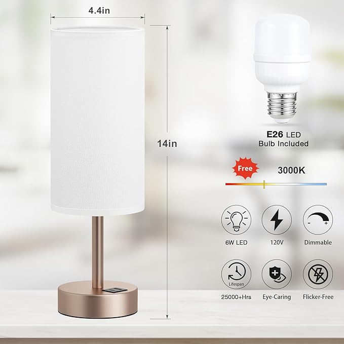 Dicoool Touch Bedside Table Lamp - Image 5