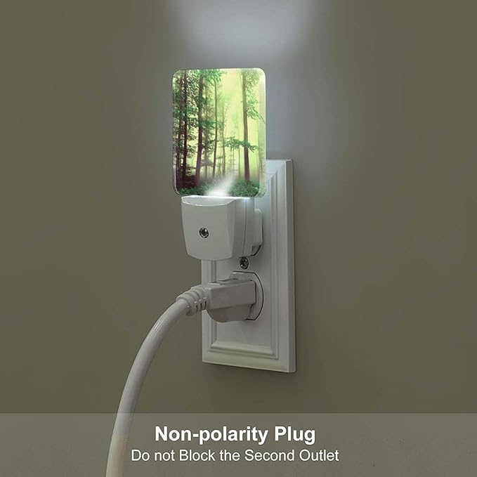 Misty Forest Night Light, Plug-in Nightlights Auto Sensor Night Lamp Dusk to - Image 5