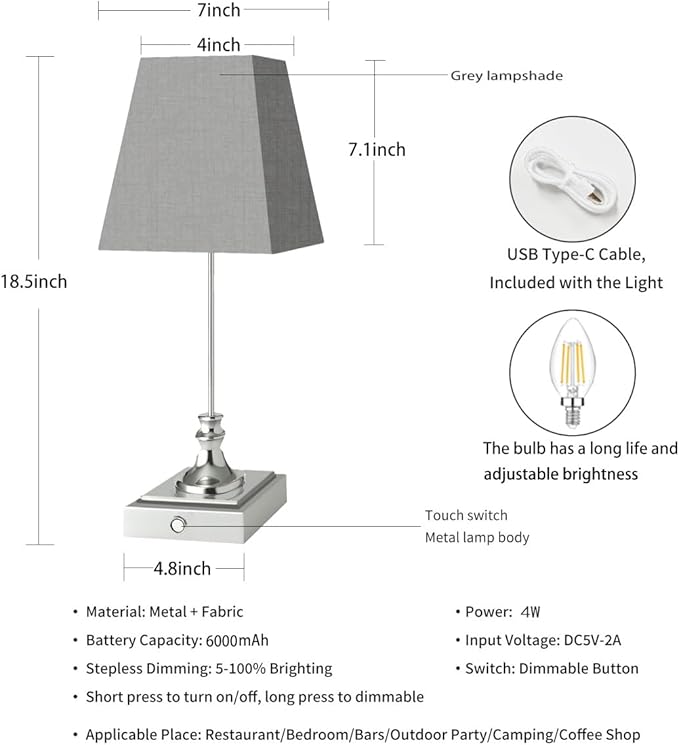 Rechargeable LED Table Lamps - Image 2