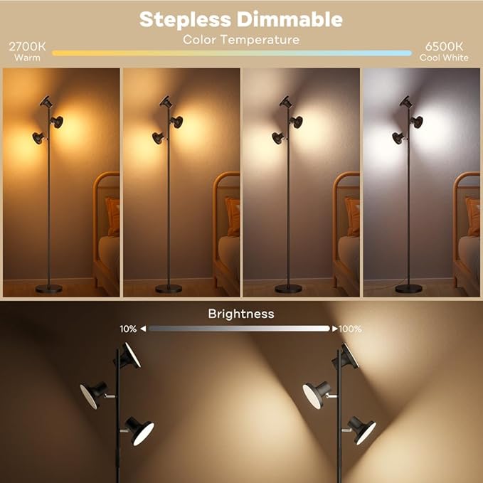 RGB Floor Lamp, 36W Bright LED Standing Lamp - Image 6