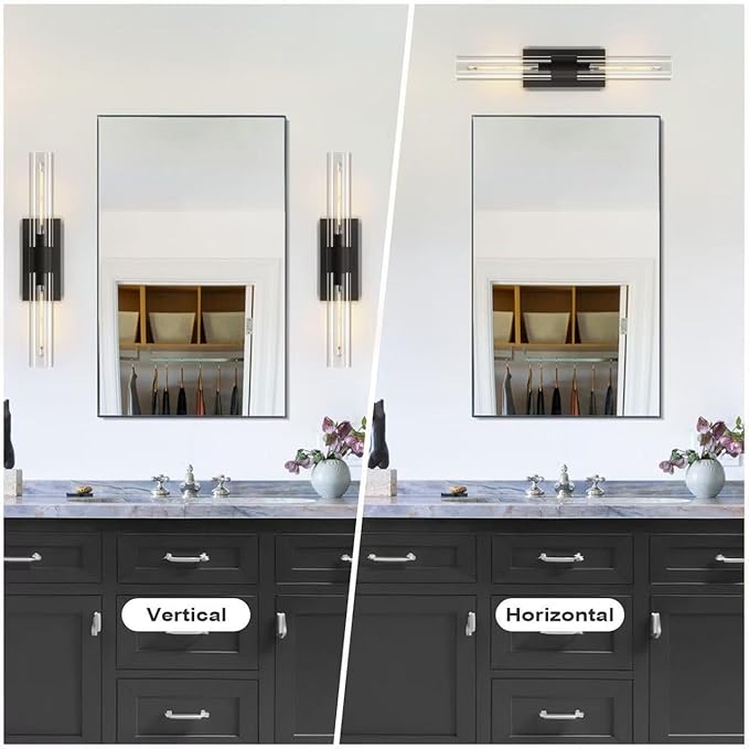 Black 22.8" Sconces Wall Lighting, Bathroom Vanity Lights Fixtures - Image 3