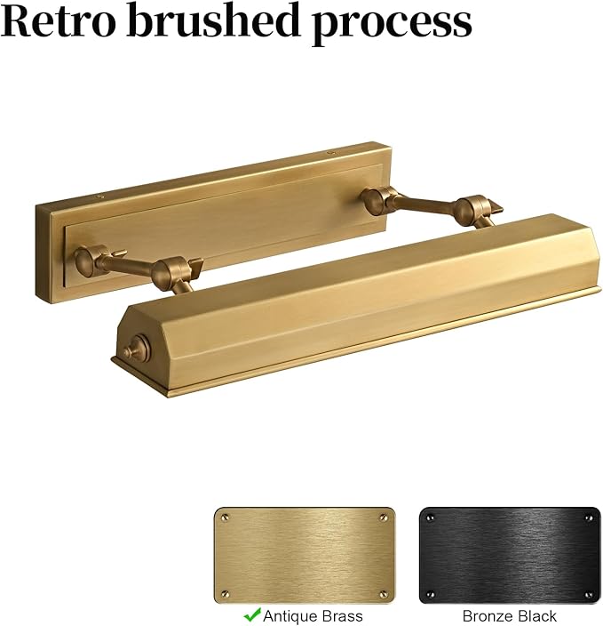 Brass Picture Light Picture Lights Gold Retro Art Light Vintage Picture Frame - Image 4