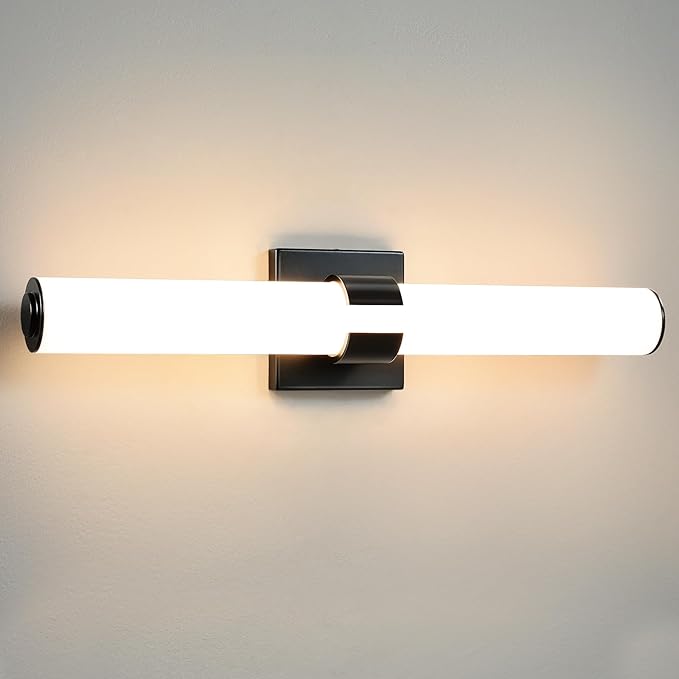 Black Vanity Lights for Bathroom, 22.8 Inch LED Vanity Light Modern Bathroom by AIJIASI