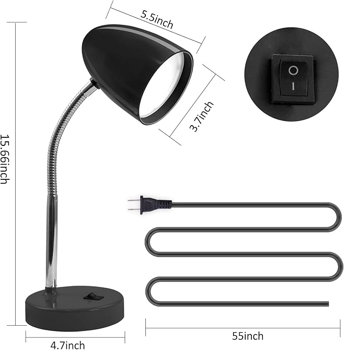 ENERGETIC SMARTER LIGHTING LED Desk Lamp, Flexible Gooseneck - Image 2