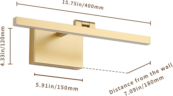 Joosenhouse Hard Wired Picture Light Gold Modern Picture Lights - Image 6