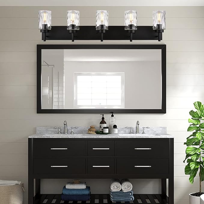 BONLICHT Modern Bathroom Lighting Over Mirror 5-Lights Rustic Bath Vanity Wall - Image 9