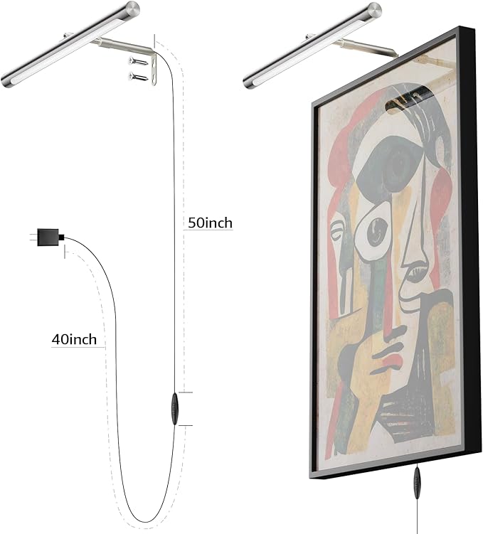 Picture Lights for Paintings Plug in, Remote Control Gallery Painting Wall - Image 6