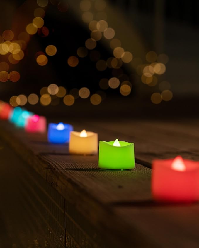 Homemory Multi Color Changing Tea Lights Candles Battery Operated, LED Holiday - Image 2