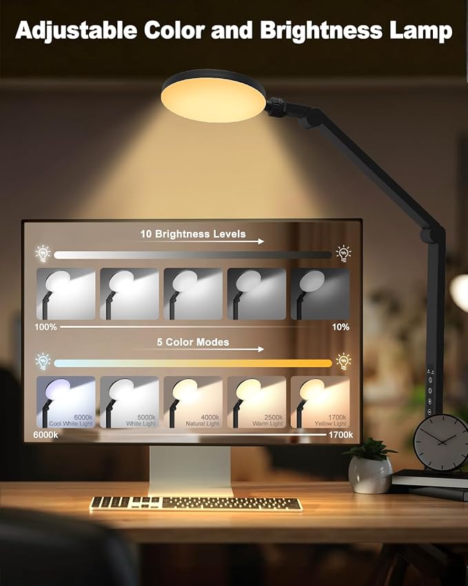 Desk Lamp, ZAPLIT 10W LED Desk Light - Image 2