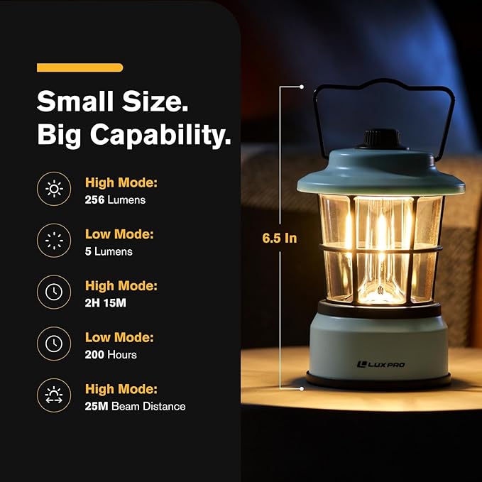 LUXPRO Retro LED Lantern - Image 3