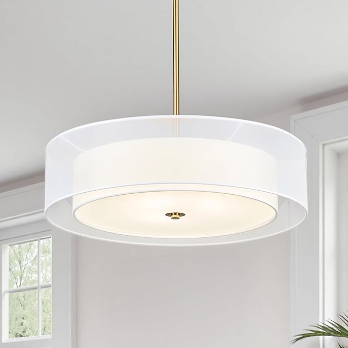 VONLUCE Drum Chandelier, Modern Ceiling Light Fixture by Vonluce