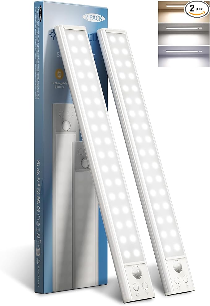 Under Cabinet Lights, Motion Sensor Light Indoor, Wireless Closet Lights by AMETHEUS