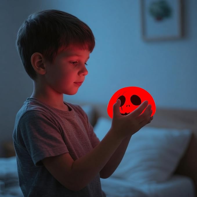 Cute Creative Christmas Skeleton Face Silicon Tap Light - Image 8
