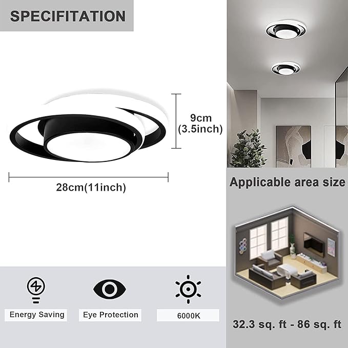 Motion Sensor LED Ceiling Light Indoor, 36W Cool White Mount Motion Activated - Image 5