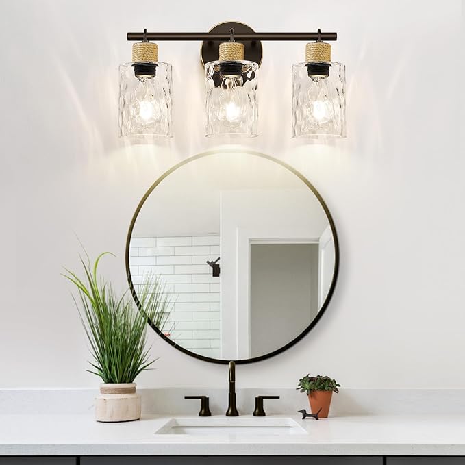 2025 Upgrade Bathroom Light Fixtures, 3-Light Coastal Vanity Lights - Image 8