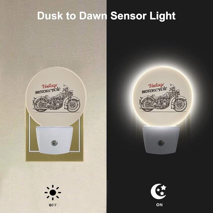 EKOBLA Motor Night Light Vintage Motorcycle Go Outside - Image 3