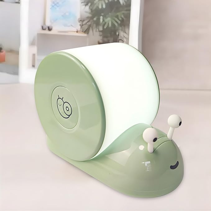 Cute Snail Night Light | Magnetic Base Dimmable Bedside Lamp | 800mAh by HPYDIY