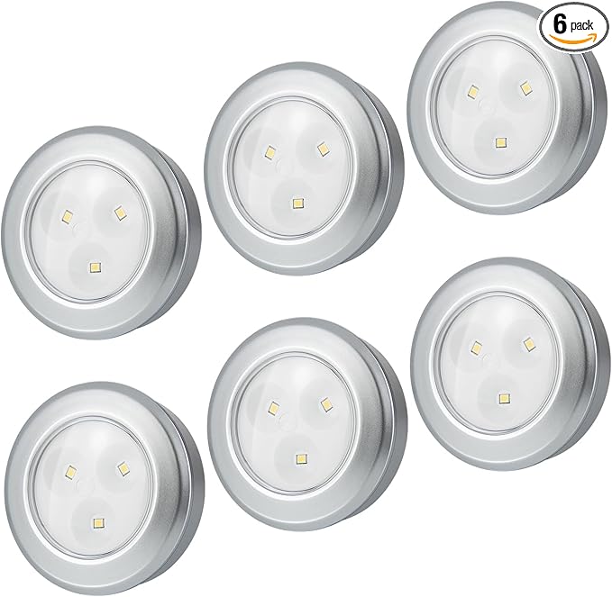 LUXSWAY LED Puck Lights, Battery Operated Tap Lights, Mini Night Touch Light by LUXSWAY