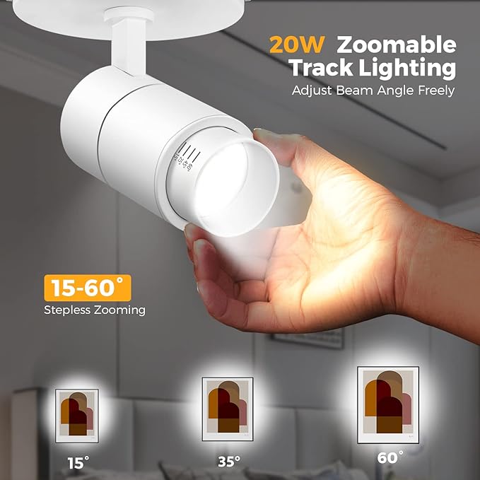 VANoopee 3-Color Zoomable LED Ceiling Spotlight Flush Mount Adjustable - Image 2