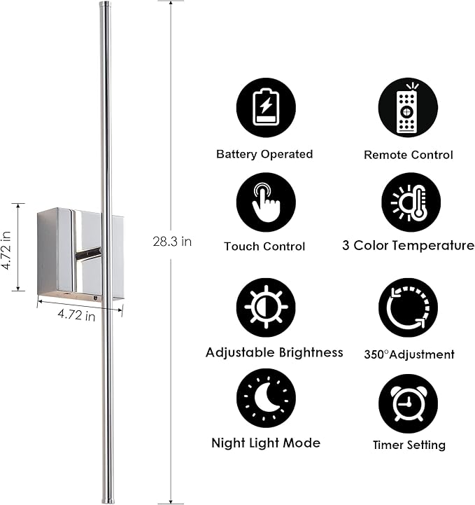 Removable Battery Operated Wall Sconces - Image 6