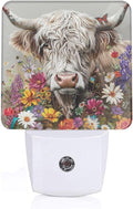 Led Night Light, Highland Cow Decorative Plug in Nightlights, by Unknown
