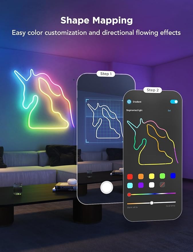 Govee RGBIC Neon Lights, LED Smart Neon Rope Light 2 Works - Image 5
