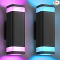 SHIMR Smart RGB Outdoor Wall Lights 2 Pack, WiFi App Control Color Changing Up by SHIMR